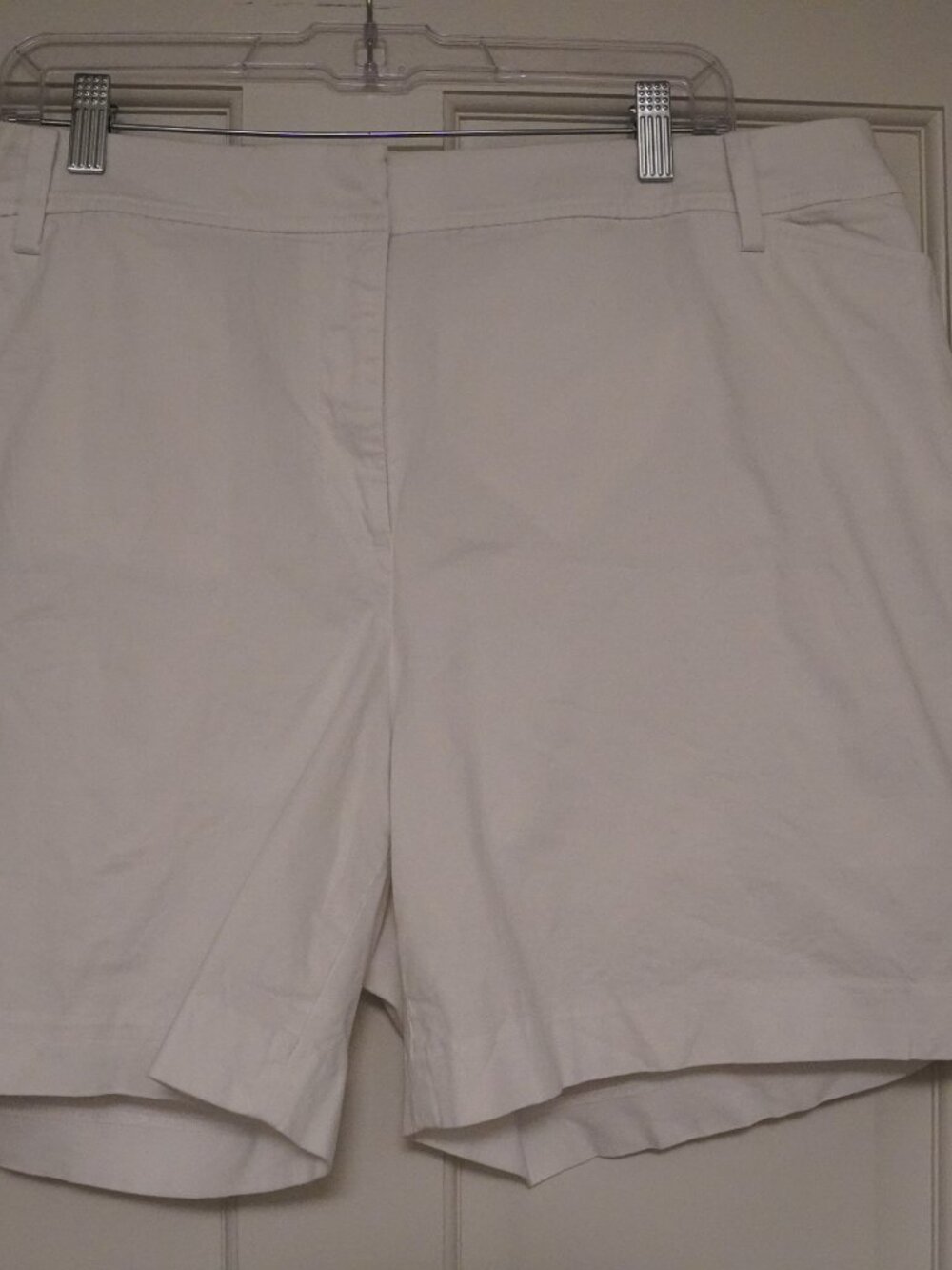Talbots Perfect 7" White Stretch Cotton Shorts Sz 20W. Coastal chic, preppy.